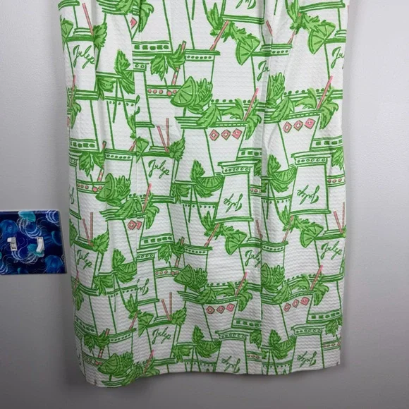 Lilly Pulitzer Lacina Mint Julep Kentucky Derby Shift Lattice Dress Size 10 - Picture 5 of 15